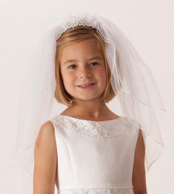 Pearl Tiara Face Framer First Communion Veil