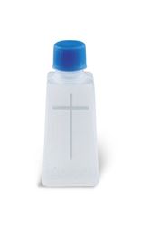 Plastic Bottle for Holy Water with Gold Cross, 2 oz.